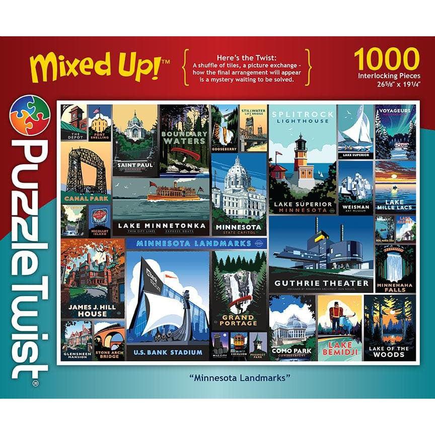Maynards-Puzzle Twist - Minnesota Landmarks - 1,000 Piece Puzzle-MA10608-Legacy Toys