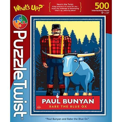 Maynards-Puzzle Twist - Paul Bunyan & Babe The Blue Ox - 500 Piece Puzzle-10303-Legacy Toys