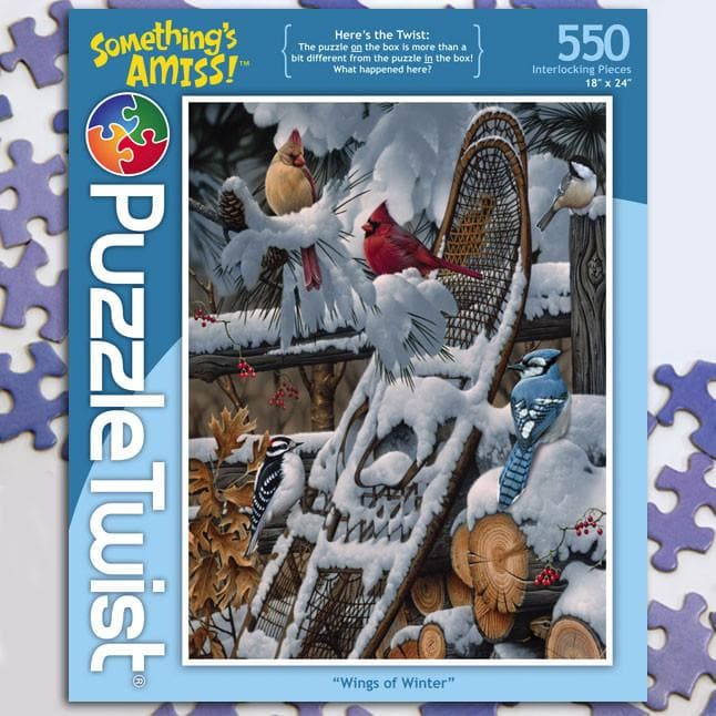 Maynards-Puzzle Twist - Wings Of Winter - 500 Piece Puzzle-10110-Legacy Toys