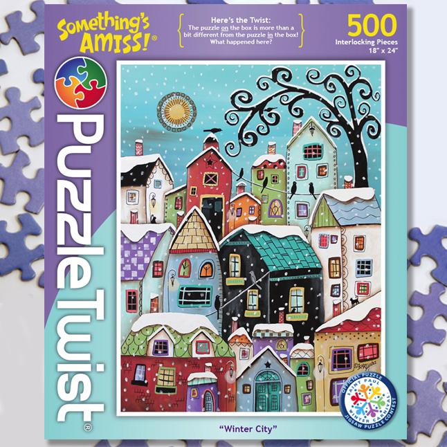 Maynards-Puzzle Twist - Winter City - 500 Piece Puzzle-MA10141-Legacy Toys