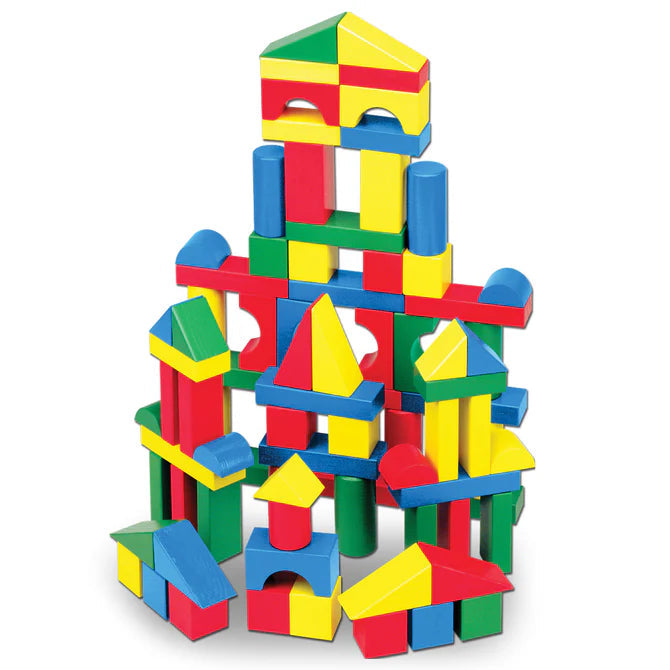 Melissa & Doug-100 Wooden Blocks-0481-Legacy Toys