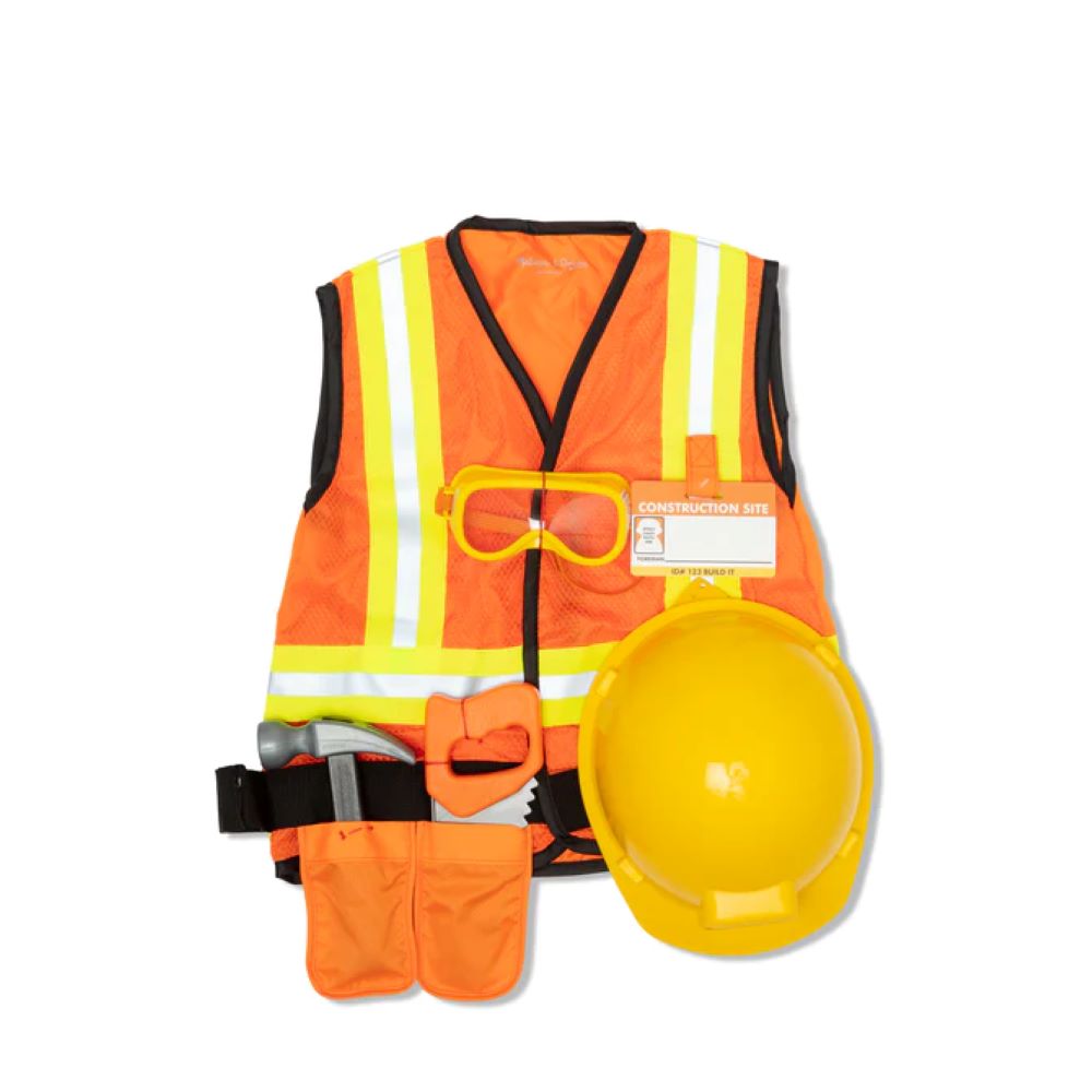 Melissa & Doug-Construction Worker Role Play Dress-up Costume Set-4837-Legacy Toys