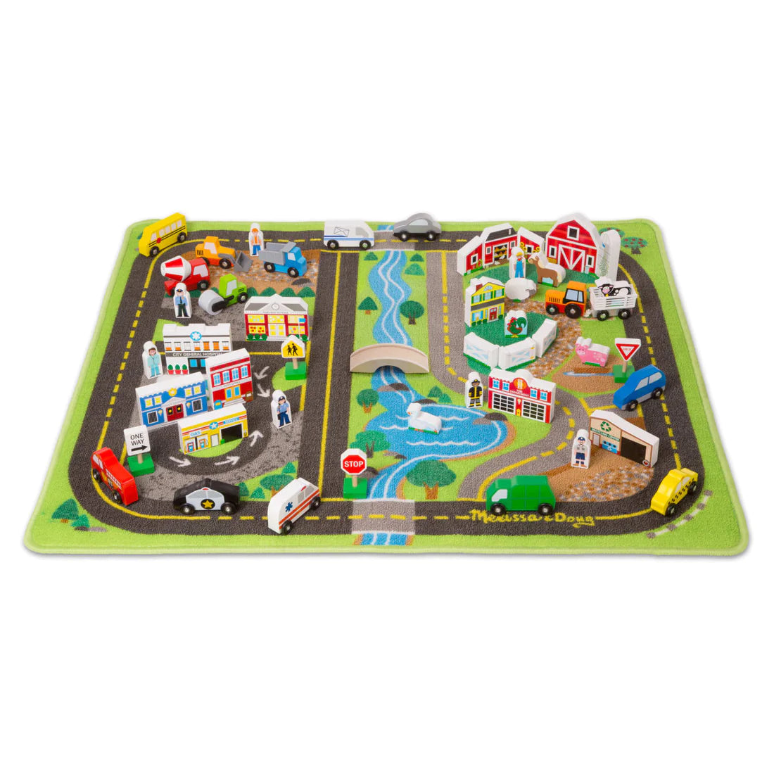 Melissa & Doug-Deluxe Road Rug Play Set-5195-Legacy Toys