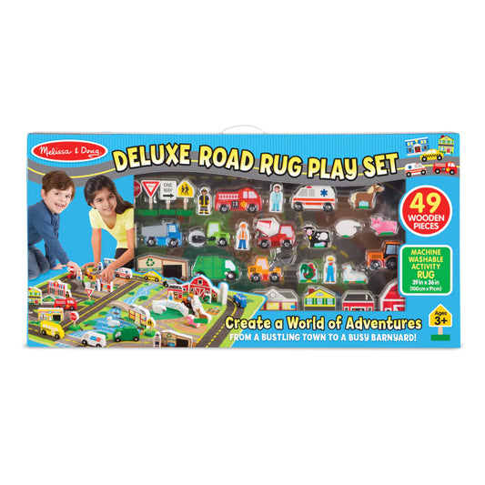Melissa & Doug-Deluxe Road Rug Play Set-5195-Legacy Toys