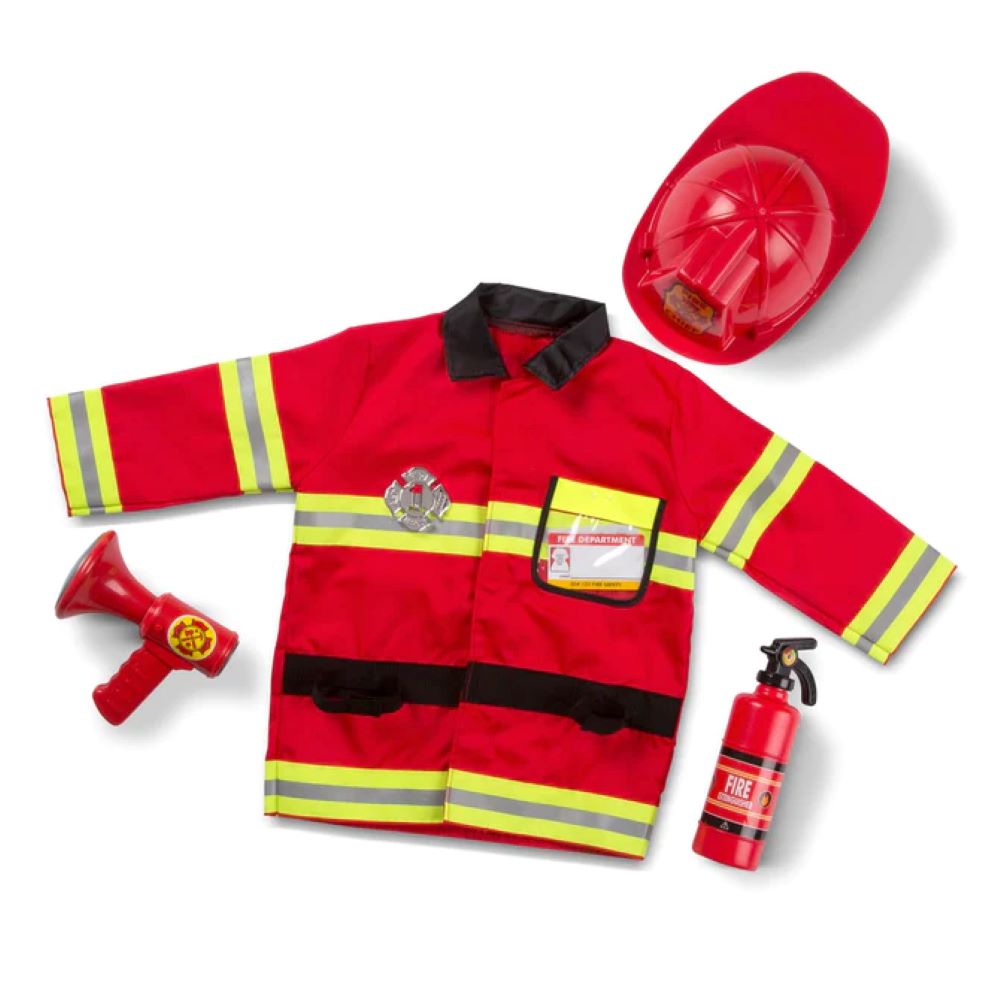 Melissa & Doug-Fire Chief Role Play Dress-up Costume Set-4834-Legacy Toys