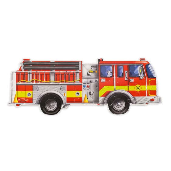 Melissa & Doug-Giant Fire Truck Floor Puzzle - 24 Pieces-0436-Legacy Toys