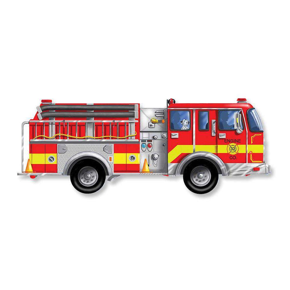 Melissa & Doug-Giant Fire Truck Floor Puzzle - 24 Pieces-0436-Legacy Toys