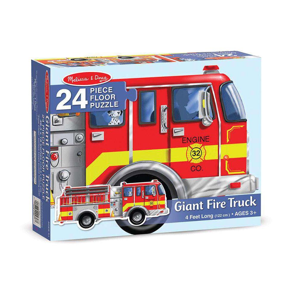 Melissa & Doug-Giant Fire Truck Floor Puzzle - 24 Pieces-0436-Legacy Toys