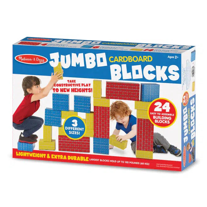 Melissa & Doug-Jumbo Cardboard Blocks (24 pc)-2783-Legacy Toys