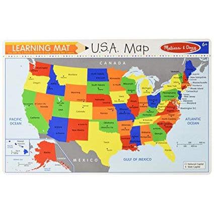Melissa & Doug-Learning Mats-5013-USA Map-Legacy Toys
