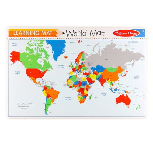 Melissa & Doug-Learning Mats-5017-World Map-Legacy Toys