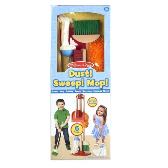 Melissa & Doug-Let's Play House! Dust, Sweep & Mop Play Set-8600MD-Legacy Toys