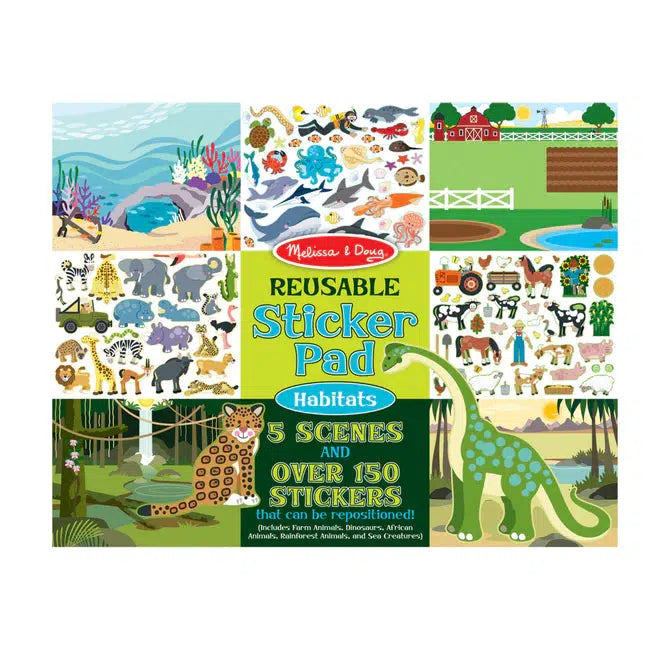 Melissa & Doug-Reusable Sticker Pad - Habitats-4196-Legacy Toys