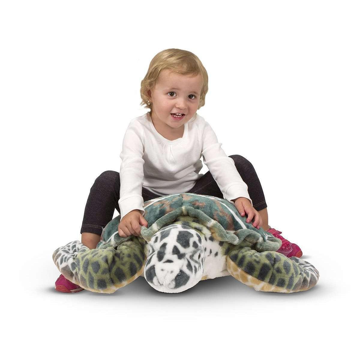 Melissa & Doug-Sea Turtle - Lifelike Animal Giant Plush-2127-Legacy Toys