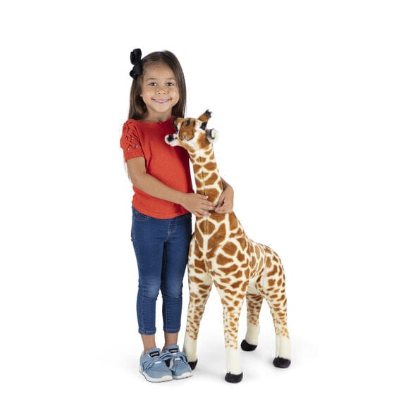 Melissa & Doug-Standing Baby Giraffe - Lifelike Animal Giant Plush-30431-Legacy Toys