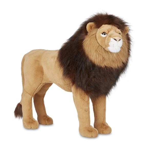 Melissa & Doug-Standing Lion - Lifelike Animal Giant Plush-30418-Legacy Toys