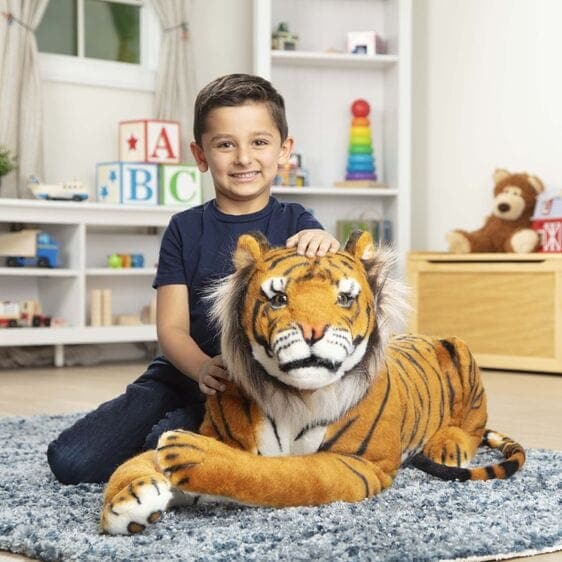 Melissa & Doug-Tiger - Lifelike Animal Giant Plush-2103-Legacy Toys