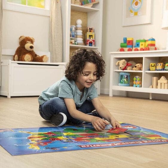 Melissa & Doug-U.S.A. Map Floor Puzzle - 51 Pieces-0440-Legacy Toys