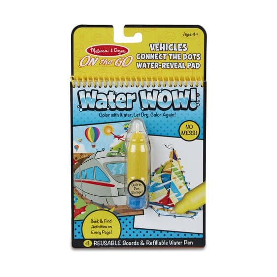 Melissa & Doug-Water Wow! Water Reveal Pads-31951-Connect The Dots - Vehicles-Legacy Toys