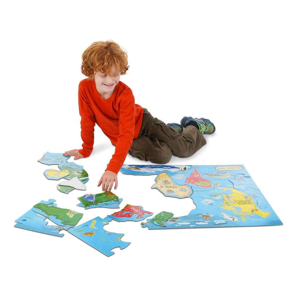 Melissa & Doug-World Map Floor Puzzle - 33 Pieces-0446-Legacy Toys