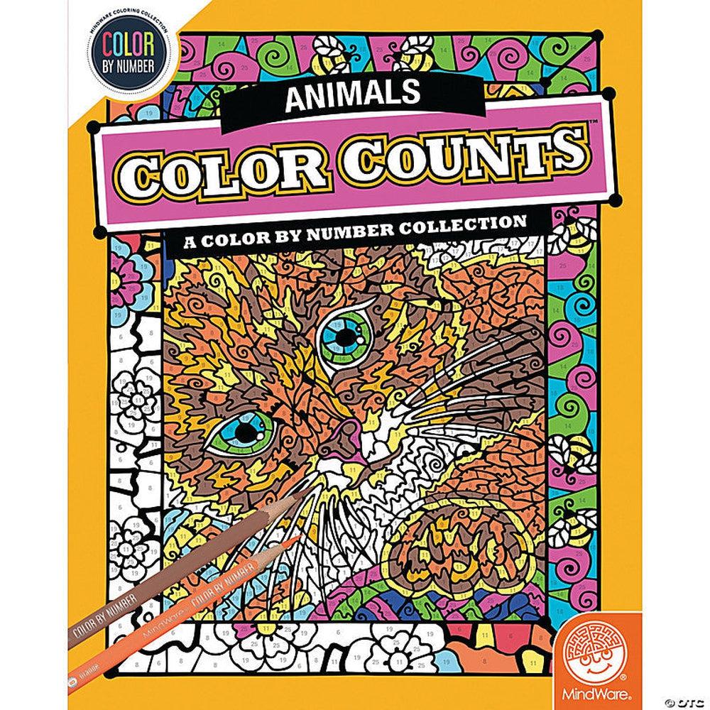 MindWare-Color By Number - Color Counts - Animals--Legacy Toys