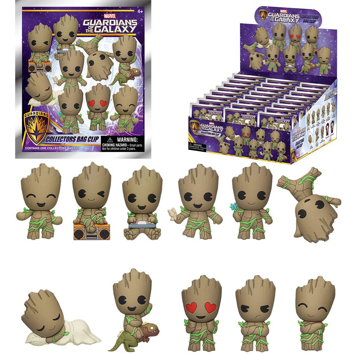 Monogram-3D Foam Collectible Bag Clips - Marvel Groot Collection-68230-Legacy Toys