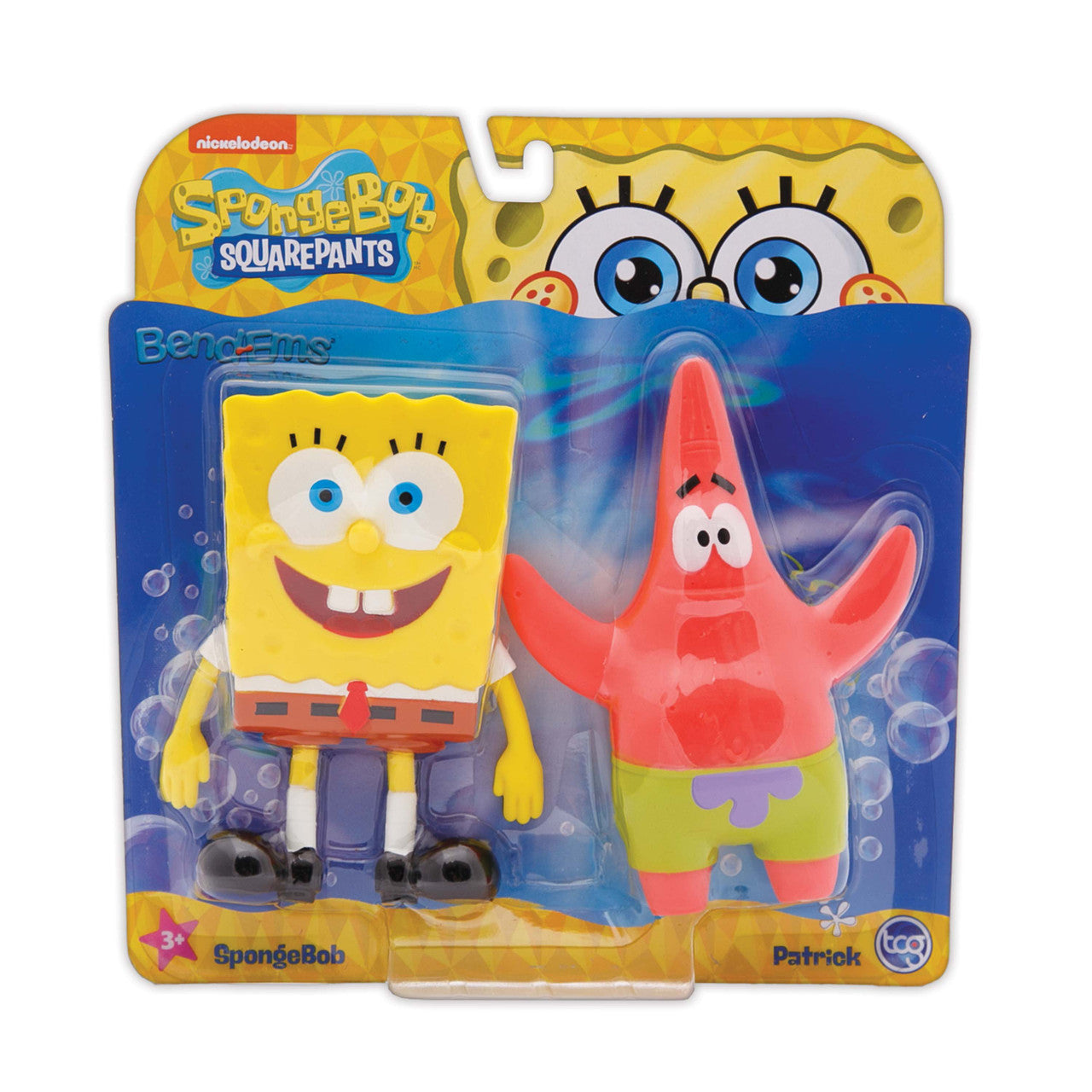 NJ Croce-Bend-Ems Spongebob and Patrick Pair-55153-Legacy Toys