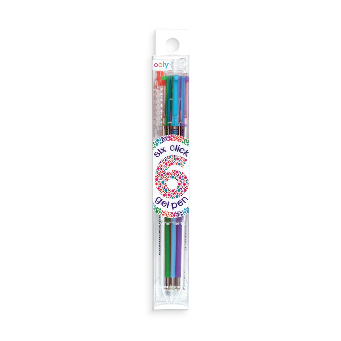 Ooly-6 Click Multi Color Gel Pen - Fine Tip-132-045-Legacy Toys