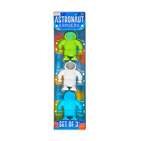Ooly-Astronaut Erasers Set of 3-112-087-Legacy Toys