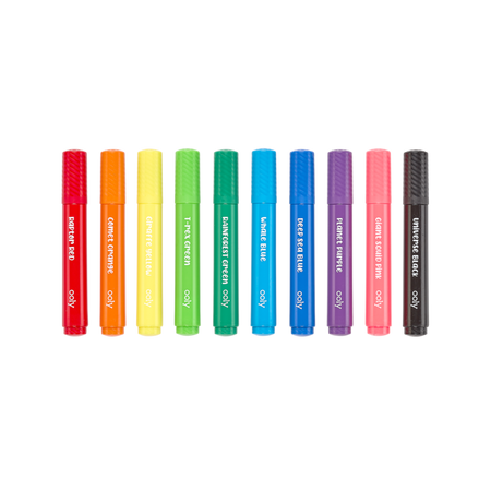 Ooly-Big Bright Brush Markers Set of 10-130-090-Legacy Toys