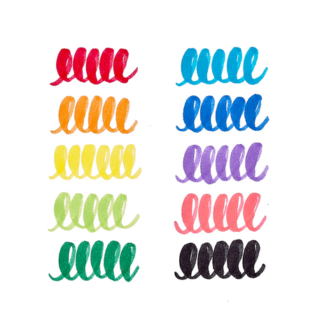 Ooly-Big Bright Brush Markers Set of 10-130-090-Legacy Toys