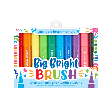 Ooly-Big Bright Brush Markers Set of 10-130-090-Legacy Toys