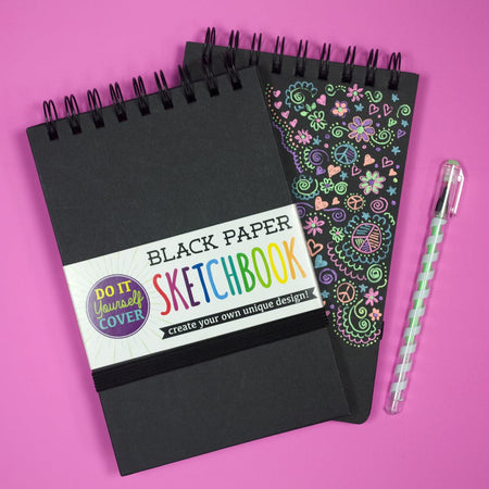 Ooly-Black DIY Cover Sketchbook - Small-118-102-Legacy Toys