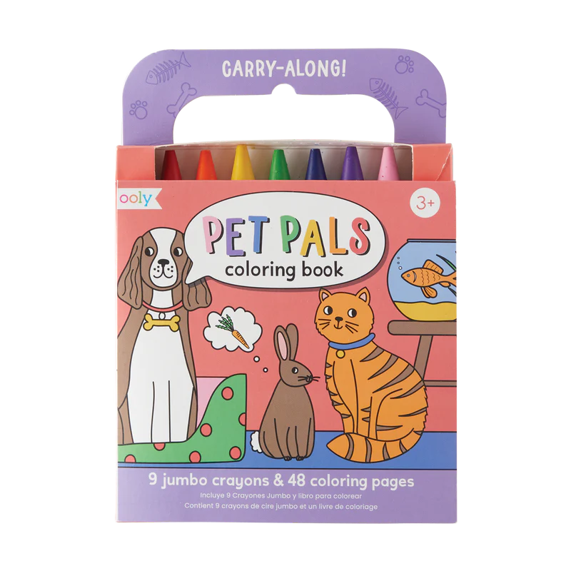 Ooly-Carry Along Crayon & Coloring Book Kit-Pet Pals-138-021-Legacy Toys