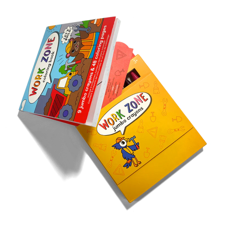 Ooly-Carry Along Crayon & Coloring Book Kit - Work Zone-138-027-Legacy Toys