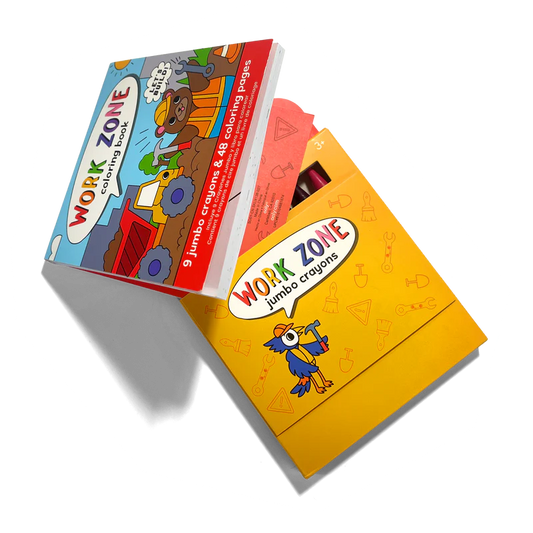Ooly-Carry Along Crayon & Coloring Book Kit - Work Zone-138-027-Legacy Toys