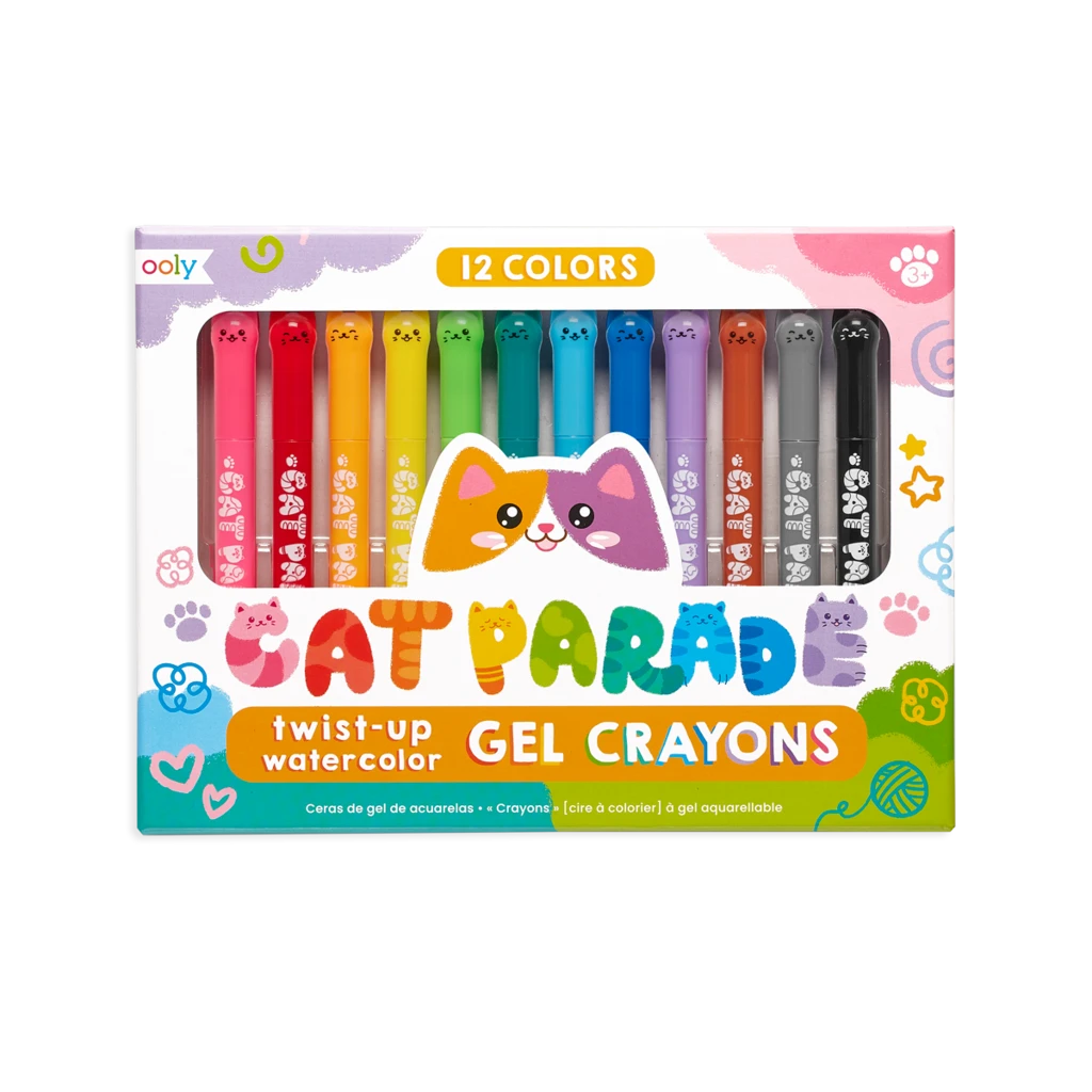 Ooly-Cat Parade Watercolor Gel Crayons - Set of 12-133-098-Legacy Toys