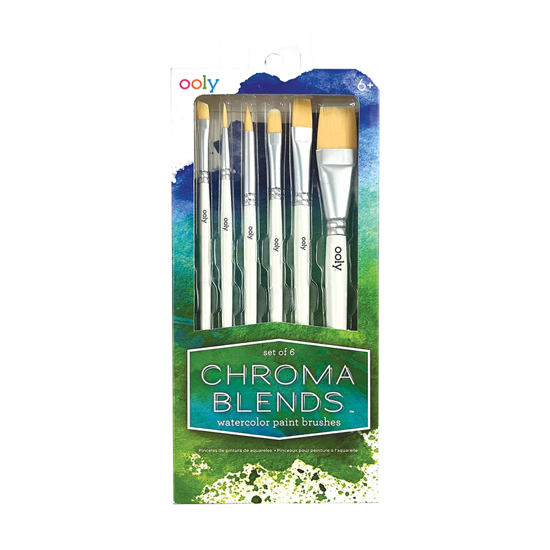Ooly-Chroma Blends Watercolor Paint Brushes - Set of 6-126-025-Legacy Toys