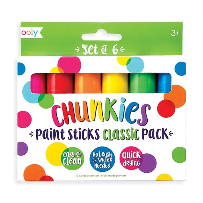 Ooly-Chunkies Paint Sticks - Classic Pack Set of 6-126-013-Legacy Toys