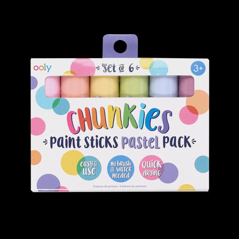 Ooly-Chunkies Paint Sticks - Pastel Pack Set of 6-126-018-Legacy Toys