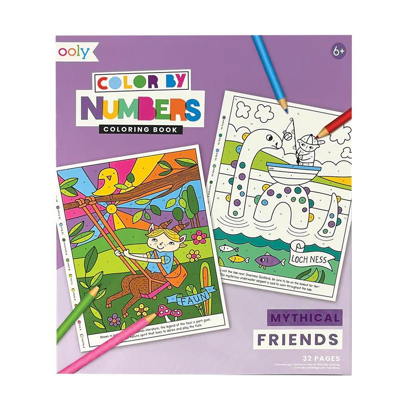 Ooly-Color By Numbers Coloring Book - Mythical Friends-118-276-Legacy Toys