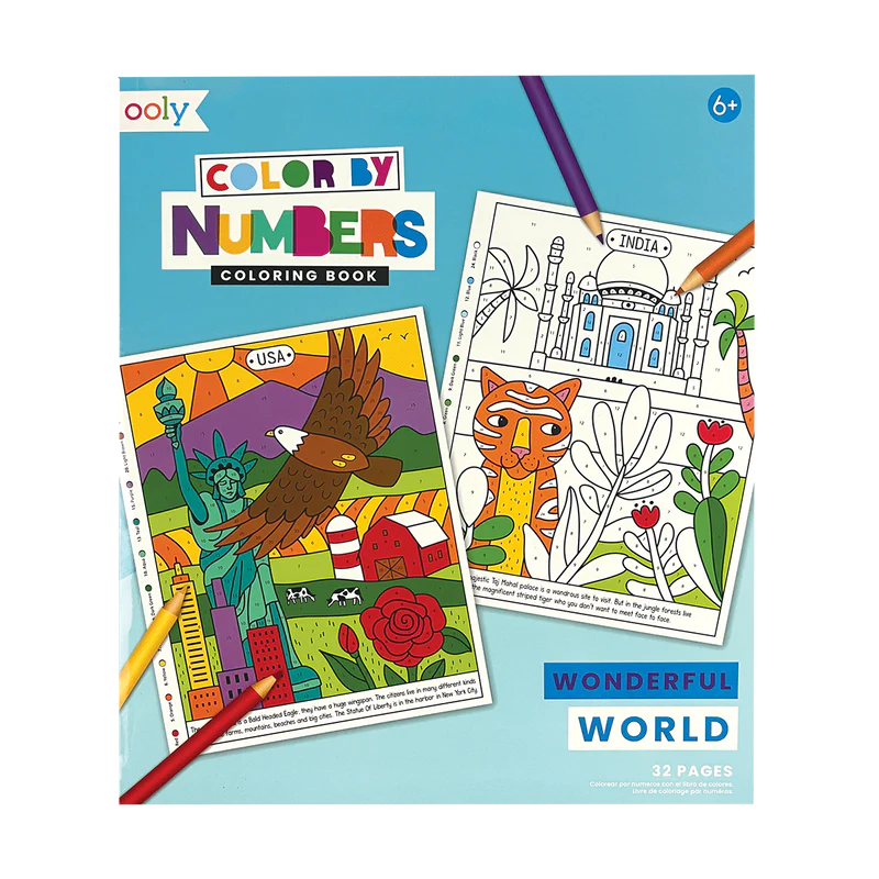 Ooly-Color By Numbers Coloring Book - Wonderful World-118-277-Legacy Toys