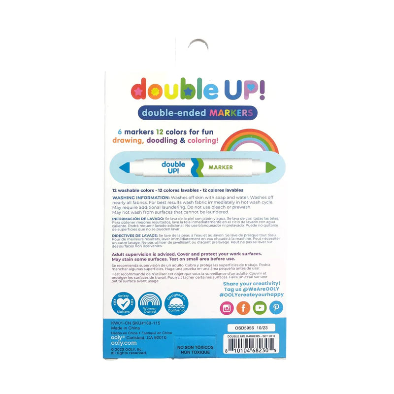 Ooly-Double Up! Double-Ended Markers - Set of 6-130-115-Legacy Toys