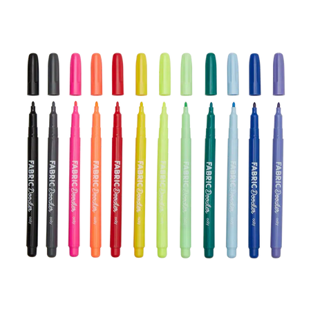 Ooly-Fabric Doodlers Markers - Set of 12-130-102-Legacy Toys