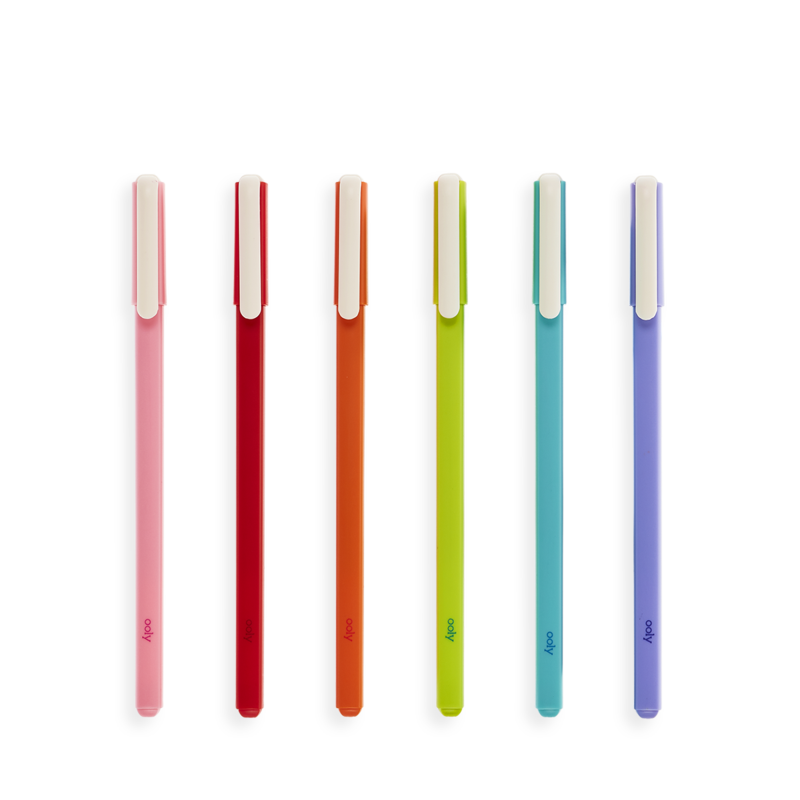 Ooly-Fine Line Colored Gel Pens - Set of 6-132-138-Legacy Toys