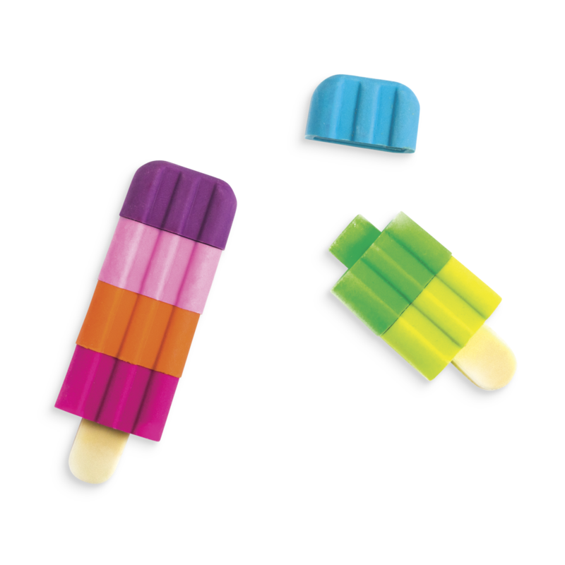 Ooly-Icy Pops Fruit Scented Puzzle Erasers Set of 4-112-079-Legacy Toys