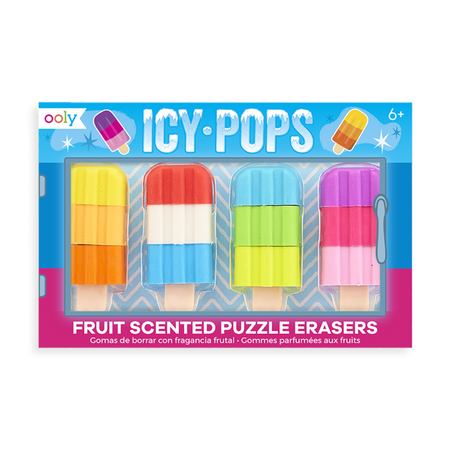 Ooly-Icy Pops Fruit Scented Puzzle Erasers Set of 4-112-079-Legacy Toys