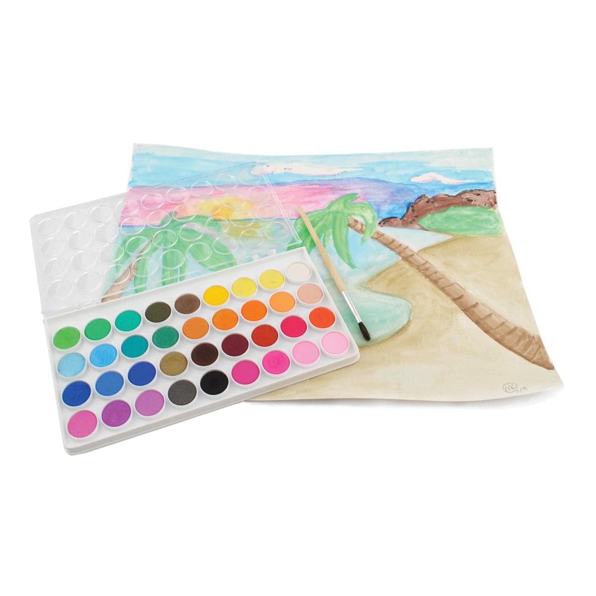 Watercolor Paint, 48 Colors Washable Paint Set, 6 Brush, 6 Refillable Water  Brush Pen, Drawing Pad, Palette, Watercolor Set for Kids Adults Artist