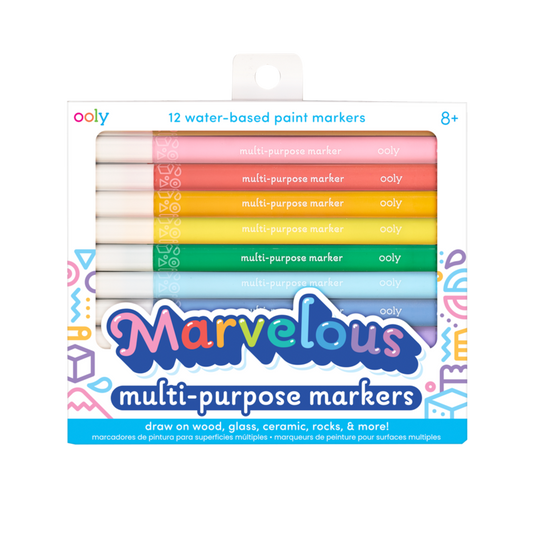 Ooly-Marvelous Multi-Purpose Paint Markers Set Of 12-OOL-130-086-Legacy Toys