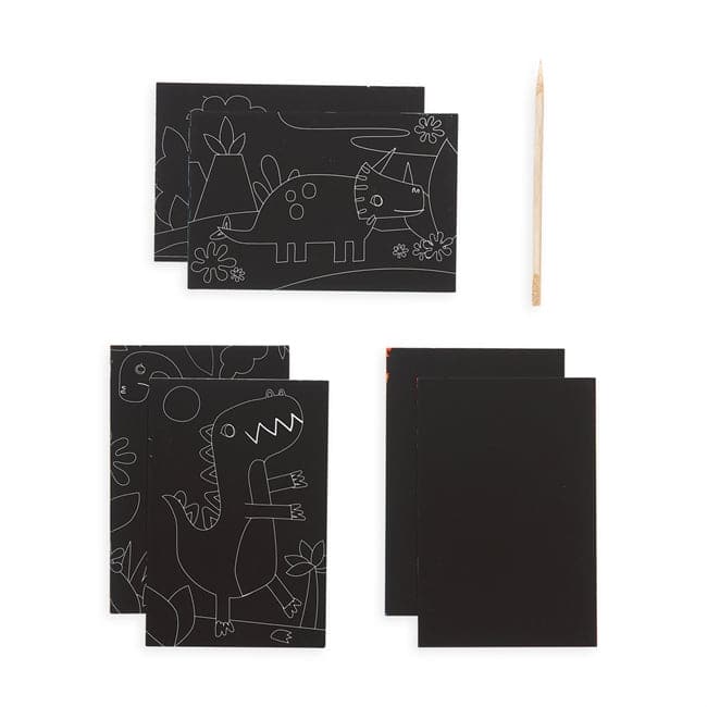 Ooly-Mini Kit Scratch and Scribble Scratch Art Kit - Dino Days-161-042-Legacy Toys